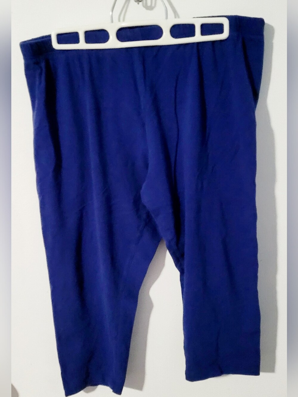 Attention Blue Capri Pants Sz. XL Cotton Spandex Stretch Elastic Waist